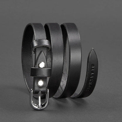Handmade High Quality  Narrow Leather Belt