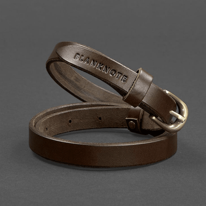 Handmade High Quality  Narrow Leather Belt