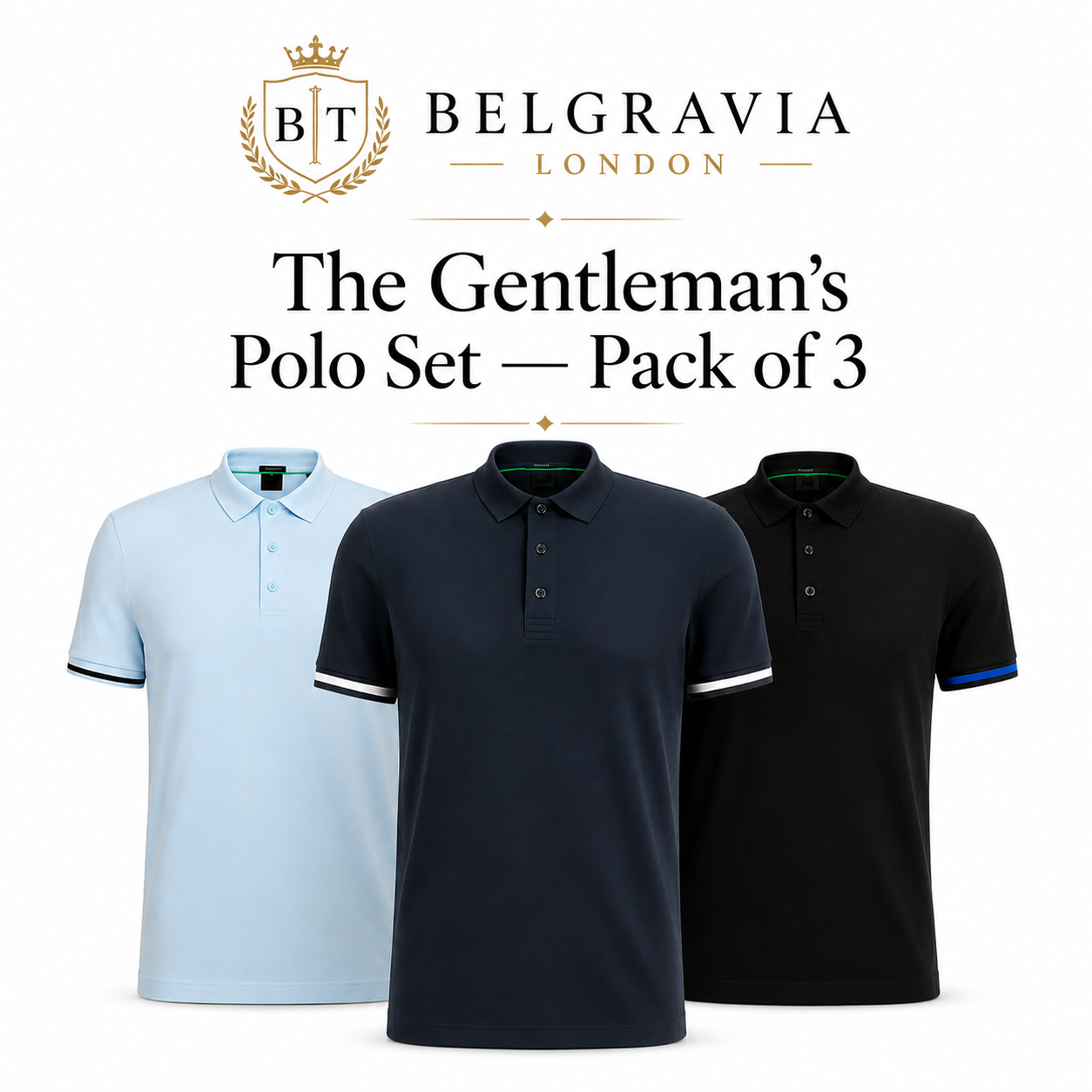 The Gentleman's Polo Set — Pack of 3