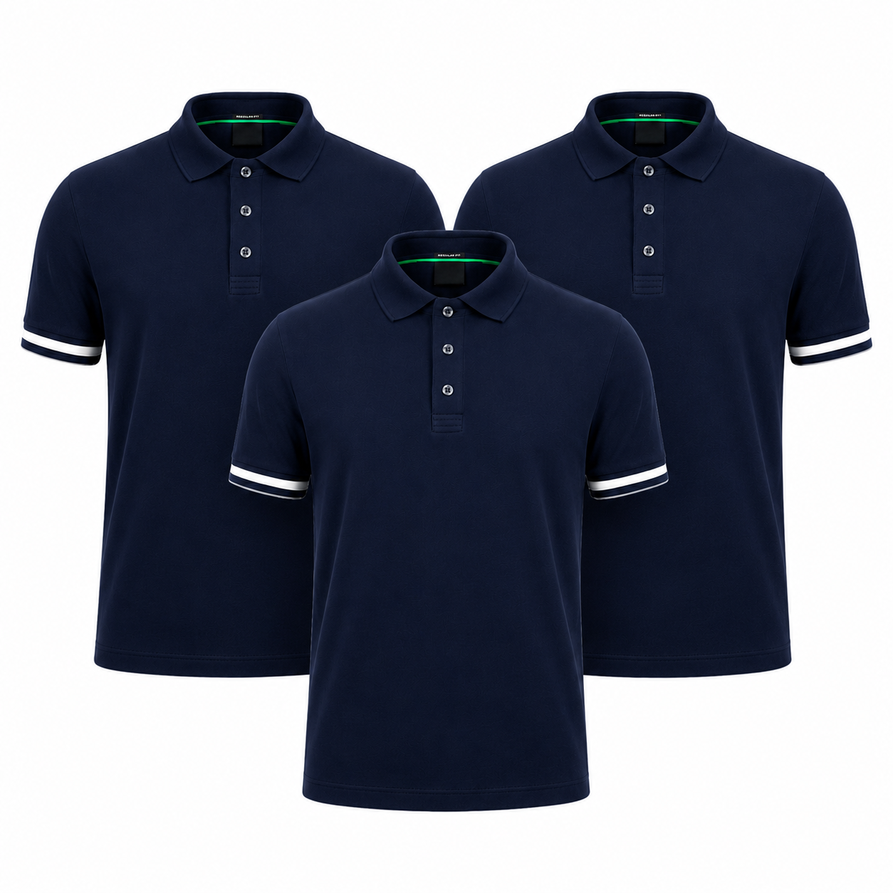 3er-Pack klassische Poloshirts