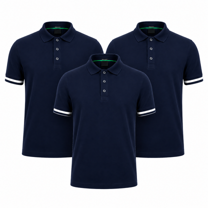 3er-Pack klassische Poloshirts