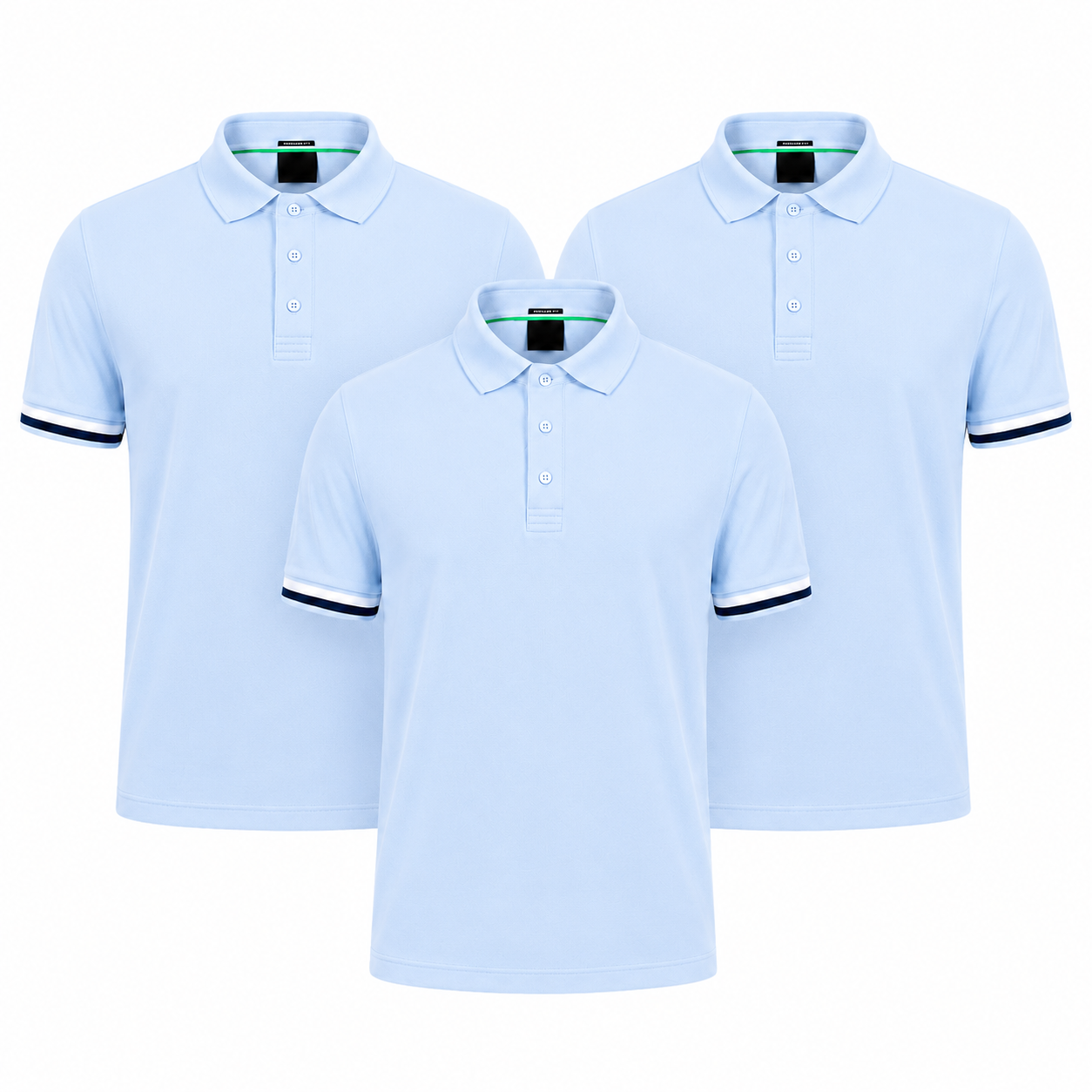 3er-Pack klassische Poloshirts