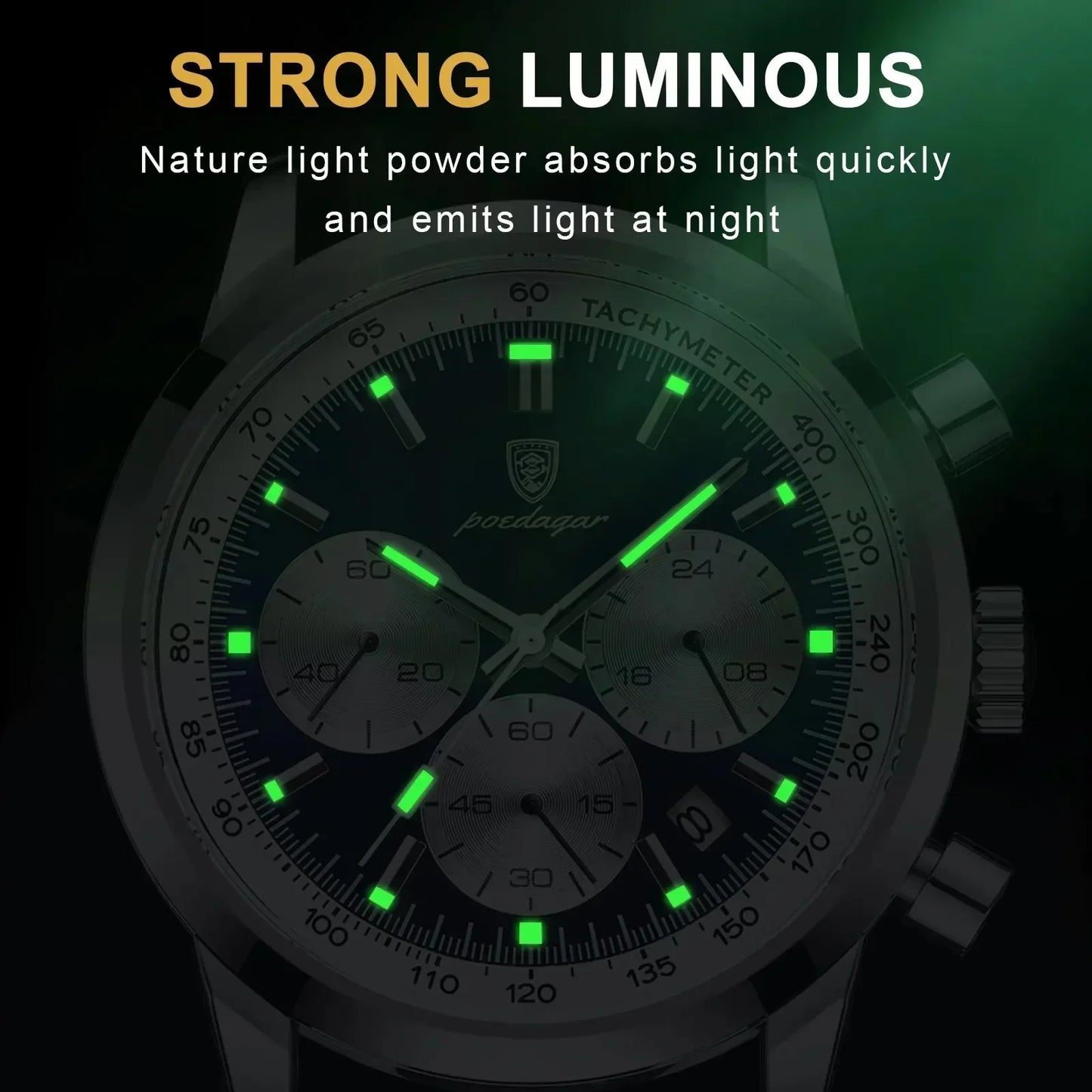 POEDAGAR Luxury Man's Watch