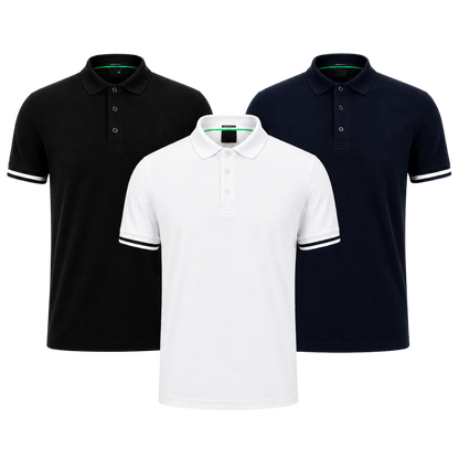 3er-Pack klassische Poloshirts