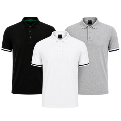 The Premium Polo Set — Pack of 3
