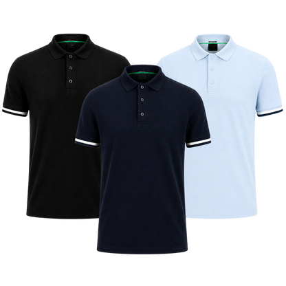 3er-Pack klassische Poloshirts