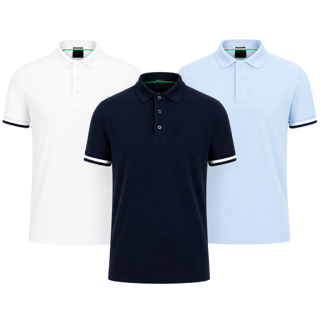 The Premium Polo Set — Pack of 3