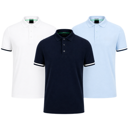 3er-Pack klassische Poloshirts