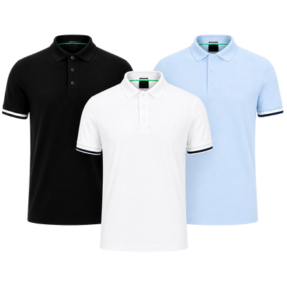 3er-Pack klassische Poloshirts
