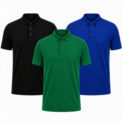 The Premium Polo Set — Pack of 3