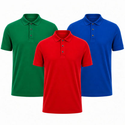 The Premium Polo Set — Pack of 3
