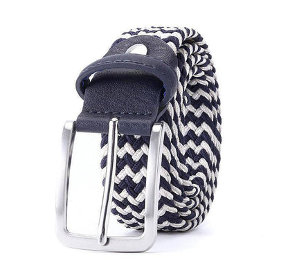 Vintage Elastic Braided Belt For Men, Zviadi Model