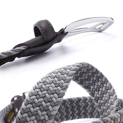 Vintage Elastic Braided Belt For Men, Zviadi Model