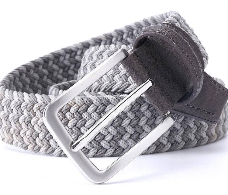 Vintage Elastic Braided Belt For Men, Zviadi Model